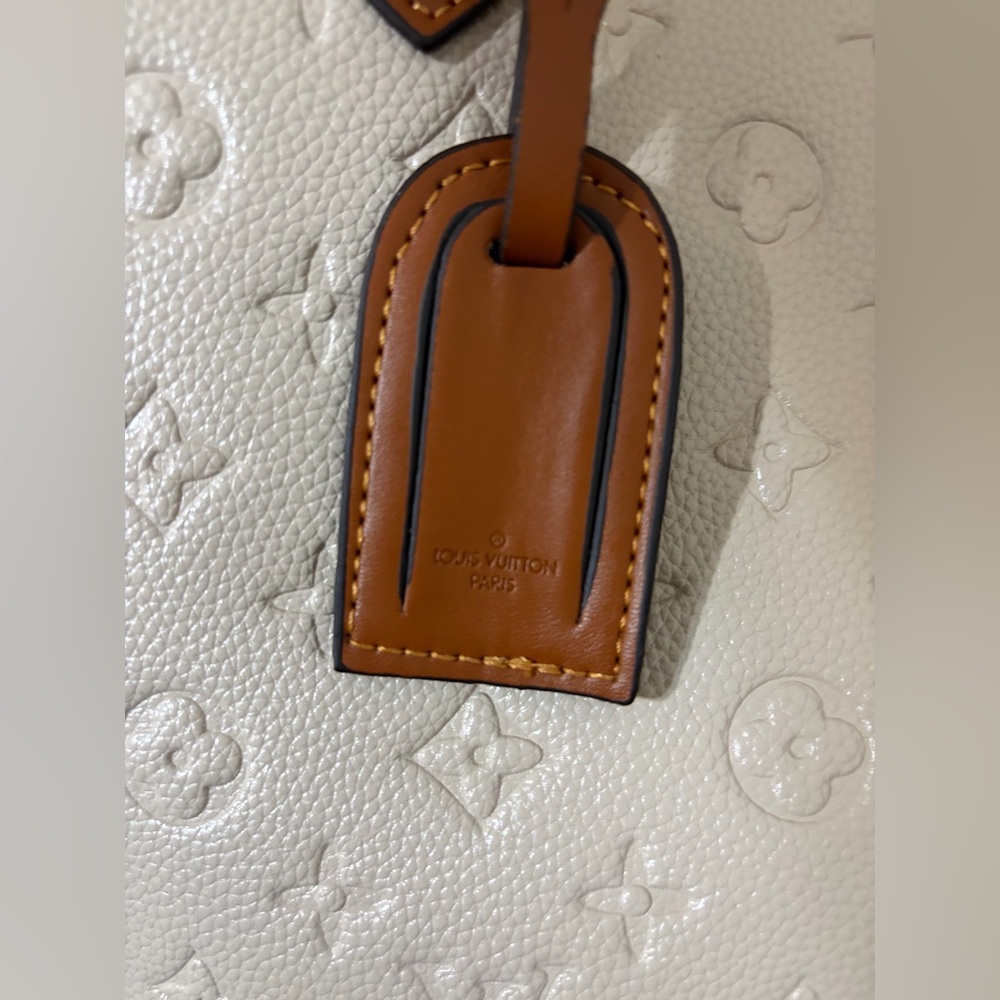 Fashion Soft Leather Trendyol Neverfull Cream & Brown Leather Tote with Pouch - Picture 13 of 15